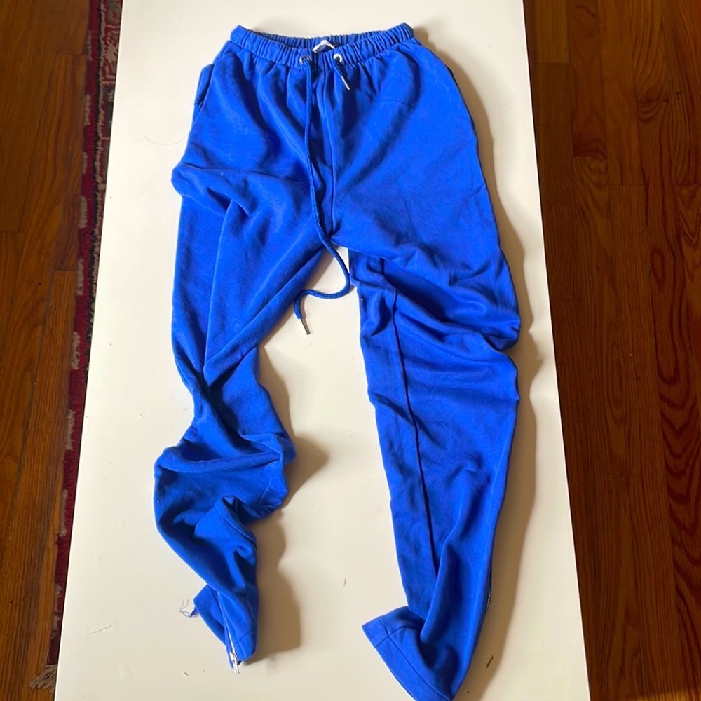 Superdown blue sweatpants zipper style XXS